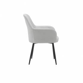 Silla q-connect confidente siemione base metalica alt max 820 anc 570 prof 580 color gris claro - KF14198