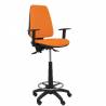 Taburete ergonómico con mecanismo asincro y regulable en altura y brazos regulables naranja - T14ASB308B10RN