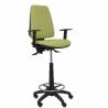 Taburete ergonómico con mecanismo asincro y regulable en altura y brazos regulables verde - T14ASB552B10RN