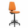 Taburete ergonómico con mecanismo de contacto permanente y regulable en altura naranja -T14CPB308RN