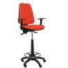 Taburete ergonómico con mecanismo asincro y regulable en altura y brazos regulables naranja oscuro - T14ASB305B10RN