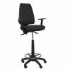 Taburete ergonómico con mecanismo asincro y regulable en altura y brazos regulables negro - T014SBALI840B10