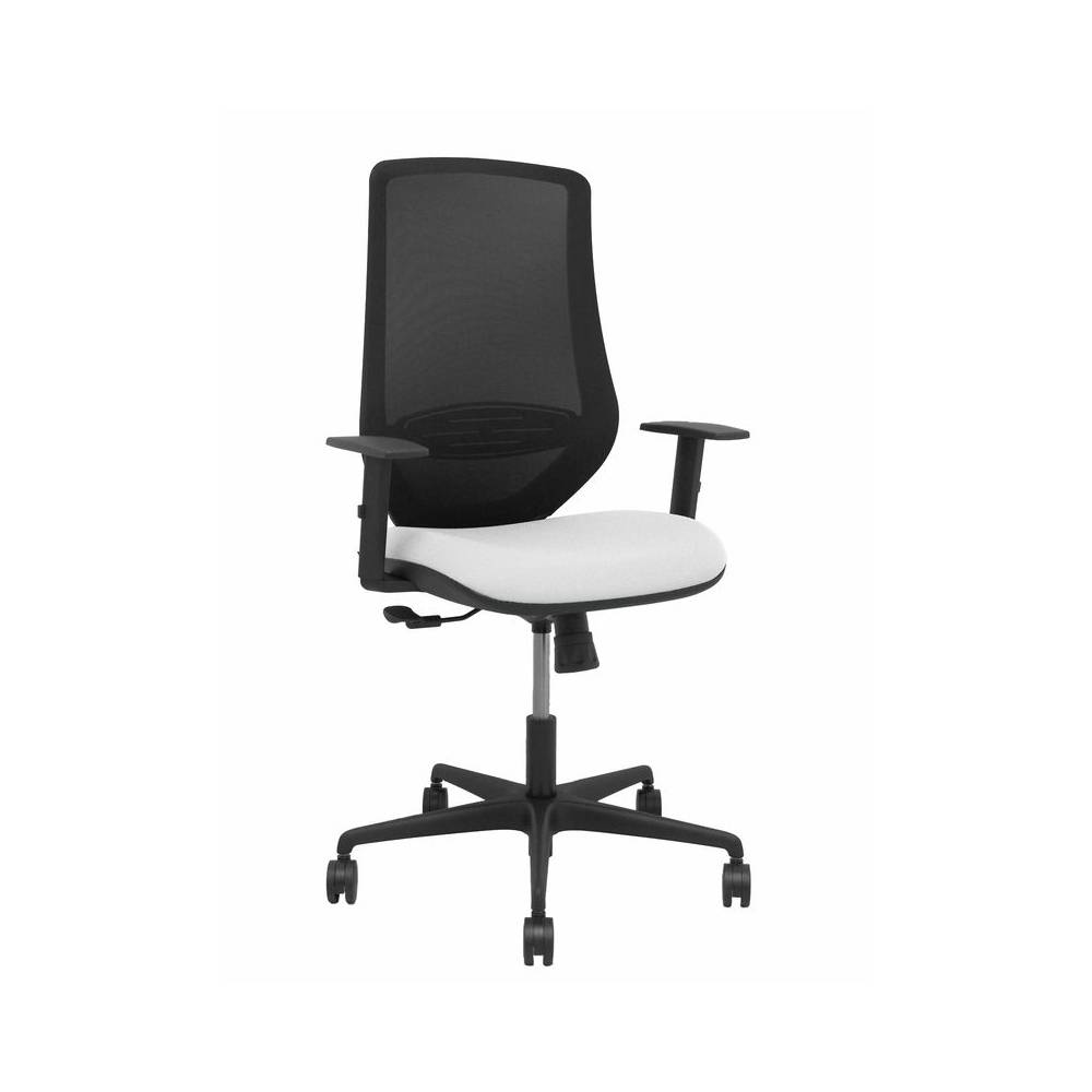 Silla Mardos sincro malla negra bali blanco brazo regulable