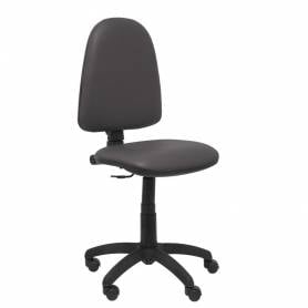 Silla Aýna similpiel gris oscuro