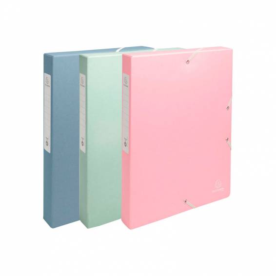Carpeta de proyecto exacompta autentik din a4+ carton reciclado lomo 40 mm colores surtidos - 59339E