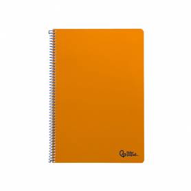 Cuaderno espiral liderpapel din a4 smart tapa blanda 80h 75gr pauta 2,5mm con margen color naranja - BF156
