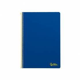Cuaderno espiral liderpapel din a4 smart tapa blanda 80h 75gr pauta 3,5mm con margen color azul oscuro - BF161