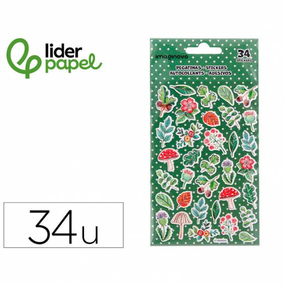 Pegatinas imaginovo flores vintage de papel 190x100 mm en blister - VP29 Pegatinas imaginovo flores vintage de papel 190x100 mm en blister - VP29