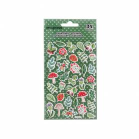 Pegatinas imaginovo flores vintage de papel 190x100 mm en blister - VP29