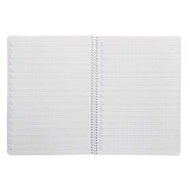 Cuaderno espiral liderpapel di n a4 pautaguia tapa blanda 80h 75 gr cuadro pautado 4mm color lila - BF114