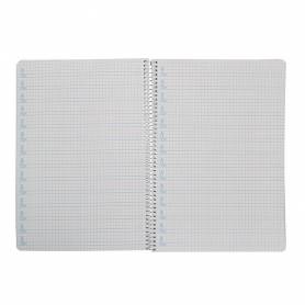 Cuaderno espiral liderpapel di n a4 pautaguia tapa blanda 80h 75 gr cuadro pautado 5mm color amarillo - BF118
