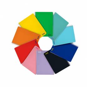 Cuaderno espiral liderpapel din a4 smart tapa blanda 80h 75gr cuadro 8 mm con margen colores surtidos - BF08