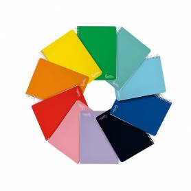 Cuaderno espiral liderpapel din a4 witty tapa dura 80h 90gr milimetrado 2mm colores surtidos - BF44