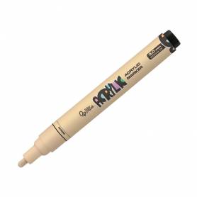 Rotulador liderpapel acrylic base agua todo tipo de superficie punta redonda 3 mm beige - RT51