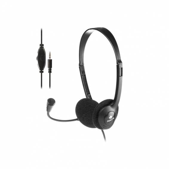 Auricular ngs headset ms103 max con microfono y control de volumen longitud cable 1,5 mt color negro - MS103MAX Auricular ngs headset ms103 max con microfono y control de volumen longitud cable 1,5 mt color negro - MS103MAX
