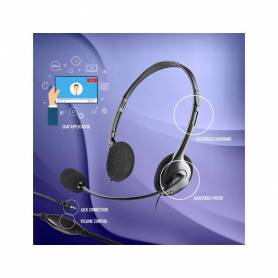 Auricular ngs headset ms103 max con microfono y control de volumen longitud cable 1,5 mt color negro - MS103MAX