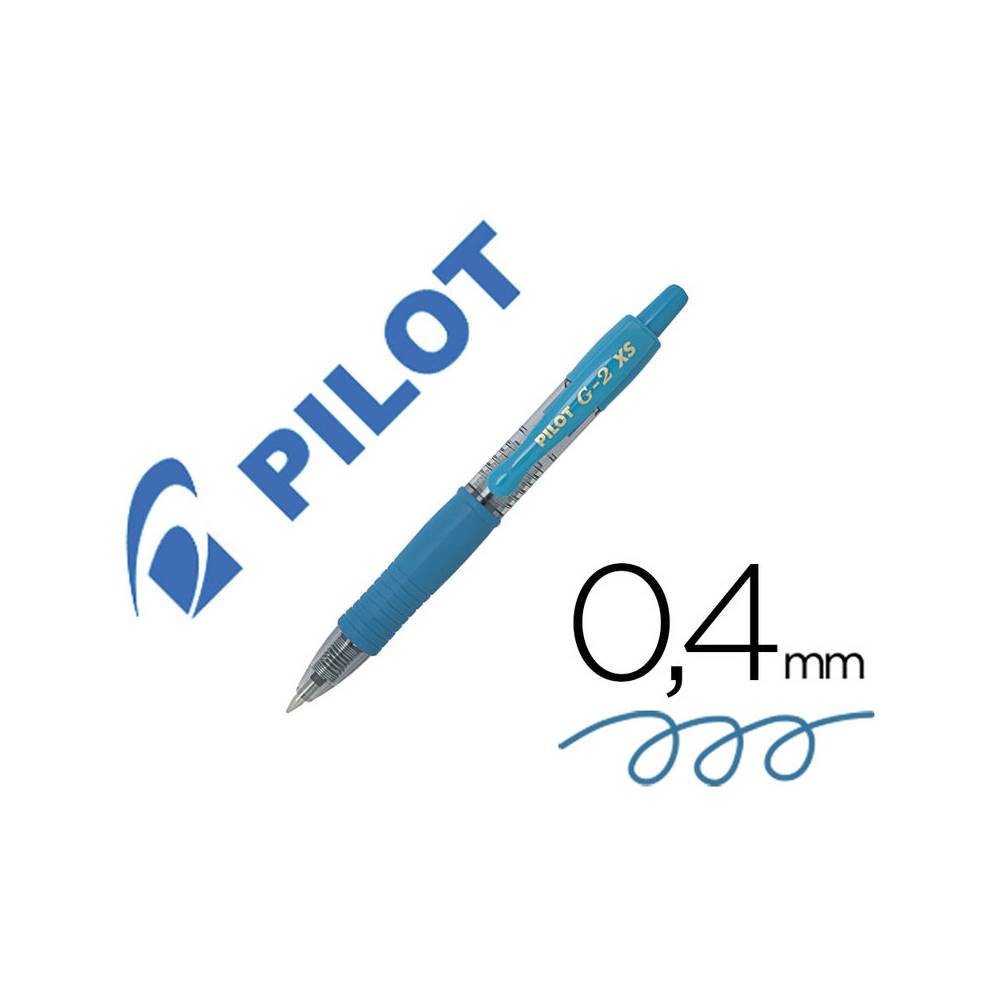 Boligrafo pilot g-2 pixie azul claro tinta gel retractil sujecion de caucho - NG2PAC