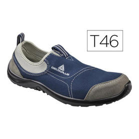 Zapatos de seguridad deltaplus de poliester y algodon con plantilla y puntera - color azul marino talla 46