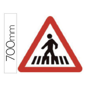 Pictograma syssa señal vial paso para peatones en acero galvanizado 700 mm