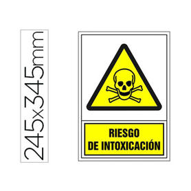 Pictograma syssa señal de advertencia riesgo de intoxicacion en pvc 245x345 mm