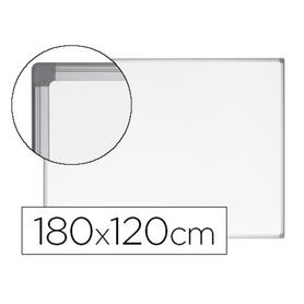 Pizarra blanca bi-office earth-it magnetica de acero vitrificado marco de aluminio 180 x 120 cm con bandeja para