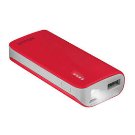 Bateria auxiliar trust primo para tablets y moviles 4400 mah color rojo