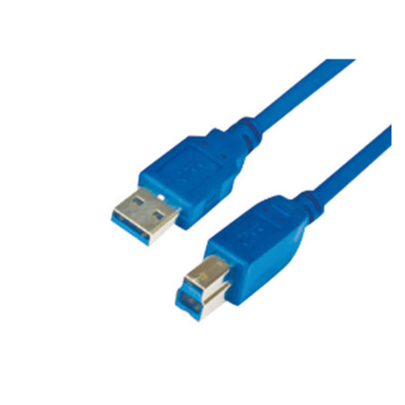 Cable usb 3.0 mediarange para impresora tipo a-b longitud 3 mt color azul alta velocidad