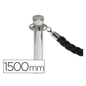 Cordon trenzado negro 1500 mm para poste separador