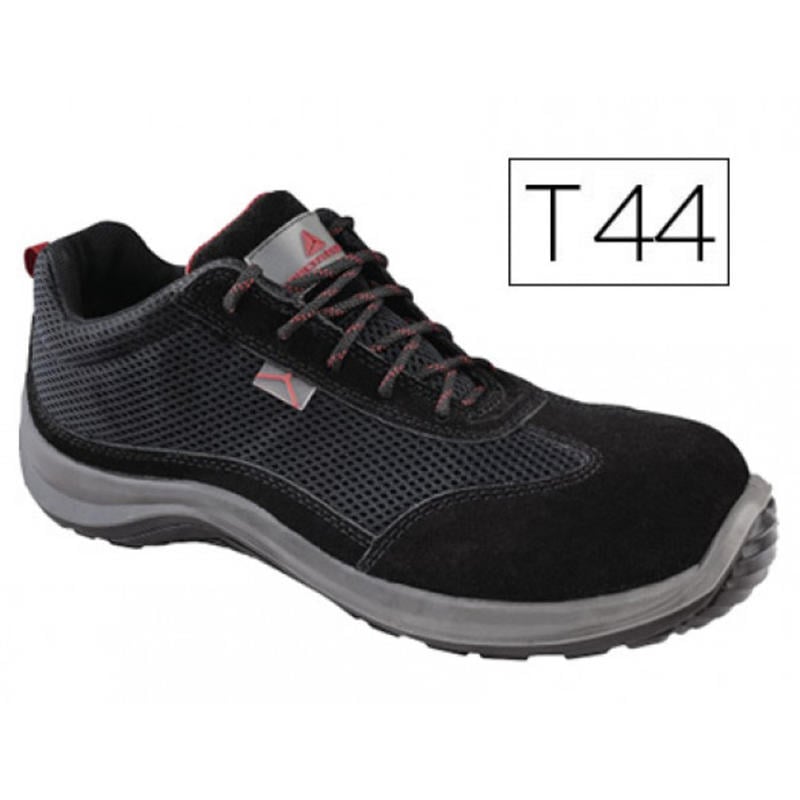 Zapatos de seguridad deltaplus asti piel de serraje afelpado suela de composite negro talla 44