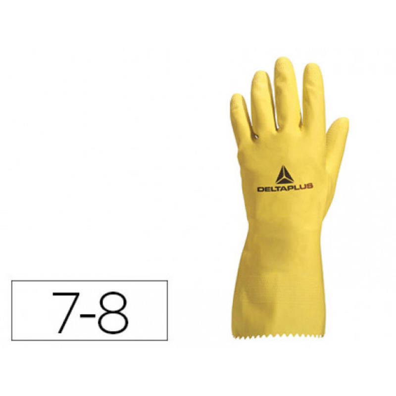 Guantes deltaplus de nitrilo desechable negro caja de 100 unidades talla 7-8