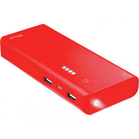 Bateria auxiliar trust urban primo para tablets y moviles 10000 mah color rojo