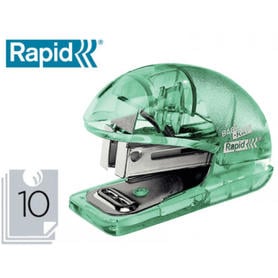 Grapadora rapid mini baby ray colour ice f4 capacidad 10 hojas usa grapas 24/6 y 26/6 color azul en blister