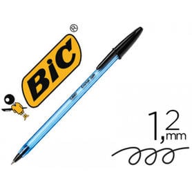 Boligrafo bic cristal soft negro punta de 1,2 mm