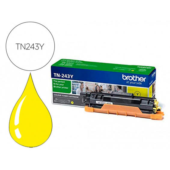 Toner brother tn243y dcp-l3510cdw / hl- l3270cdw / mfc-l3710cw amarillo 1000 paginas