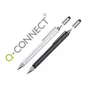 Boligrafo herramienta q-connec t milimetrado con destornillador nivelador y puntero tactil colores surtidos