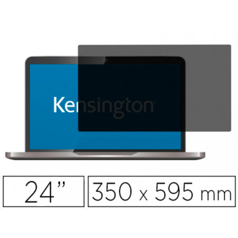 Filtro para pantalla kensington privacidad 24" extraible 2 vias panoramico 16:9 350x595 mm