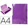Carpeta de gomas Exacompta din a4 de cartón de color violeta