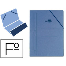 Carpeta liderpapel gomas folio bolsa carton compacto azul