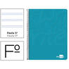 Cuaderno espiral liderpapel folio write tapa blanda 80h 60gr pauta 2,5 mm con margen color turquesa - EW13