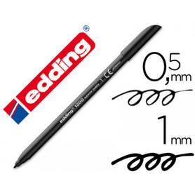 Rotulador edding punta fibra 1200 negro n.1 -punta redonda 0.5 mm