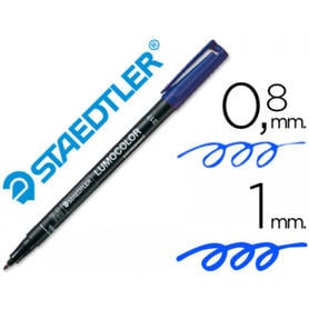 Rotulador lumocolor retroproyeccion punta de fibrapermanente 317-3 azul punta media redonda 0.8-1 mm