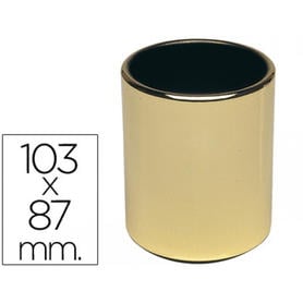Cubilete portalapices apc-188 -metal redondo -dorado