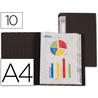 Carpeta liderpapel personaliza 31705 10 fundas polipropileno din a4 negra lomo personalizable - CJ33