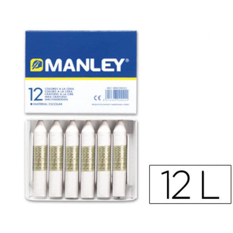 Lapices De Cera Manley Unicolor Celeste Claro N.41 Caja De 12 Unidades —  Firpack