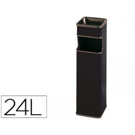 Cenicero papelera cuadrado 403 negro -metalico -medida 65x18x18 cm