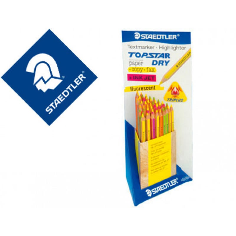 Lapices fluorescente staedtler top star -expositor de 48 colores