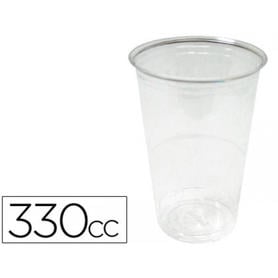 Vaso de plastico transparente 330cc paquete de 50