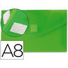 Carpeta liderpapel dossier broche polipropileno din a8 verde con cierre de velcro - DS46