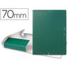 Carpeta proyectos liderpapel folio lomo 70mm carton gofrado verde - PJ76