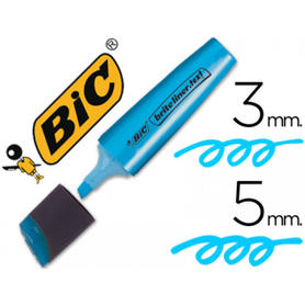 Rotulador bic brite liner text fluorescente azul punta biselada 3-5 mm